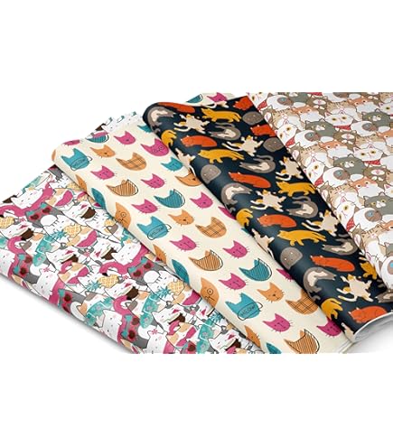 Funny Black Cat Christmas Wrapping Paper, Santa Hat Kitten Gift Wrap, Kitty Holiday X-Mas Present Decoration Decor (One 20 Inch X 30 Inch Sheet - View #2