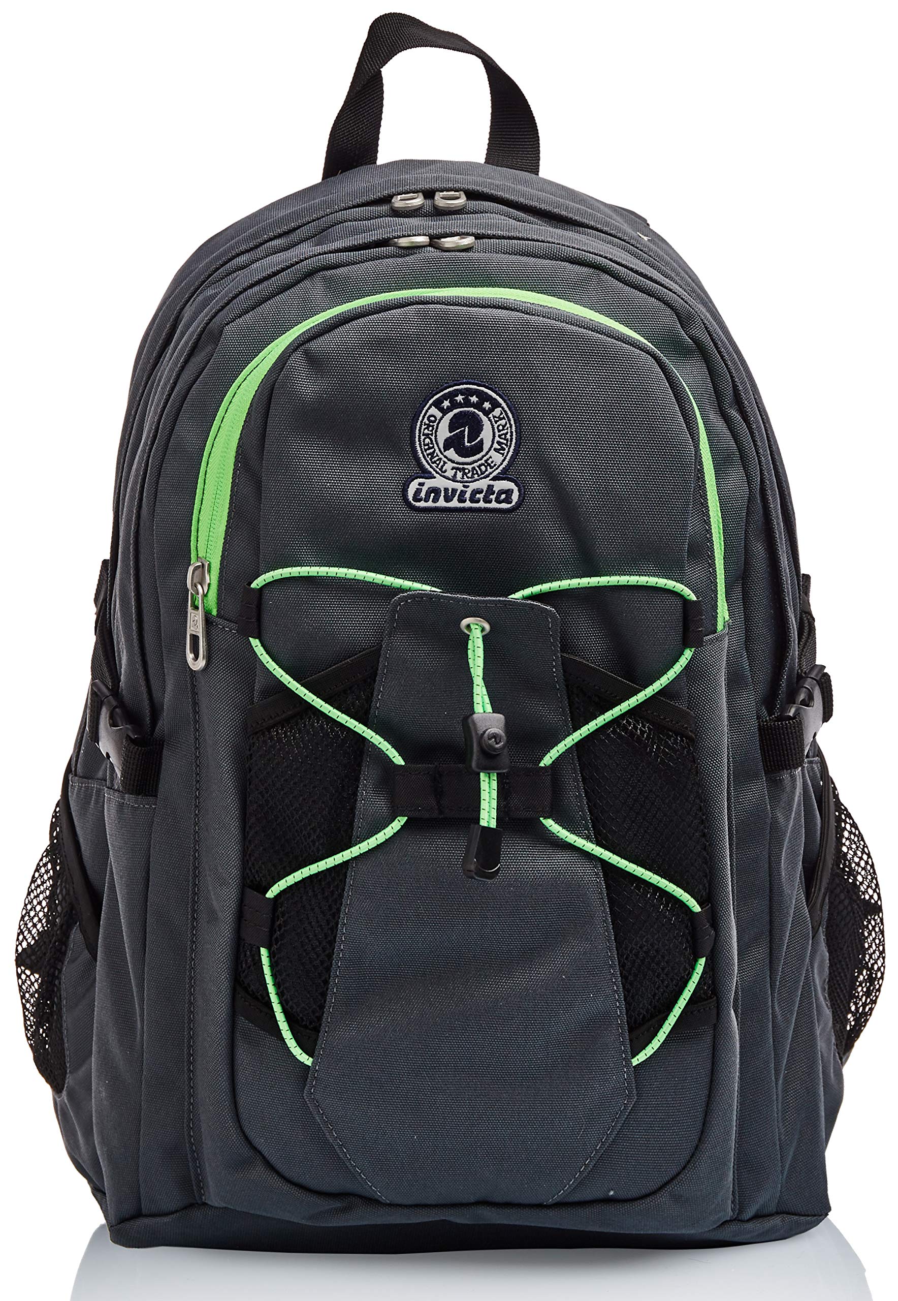 Invicta Backpack, ACTIVE BENIN Eco-friendly Knapsack, Casual Daypack, Unisex, Perfect for Office, Travelling, Free Time & School, with Side Pockets & Laptop Sleeve, Italian Design, gray
