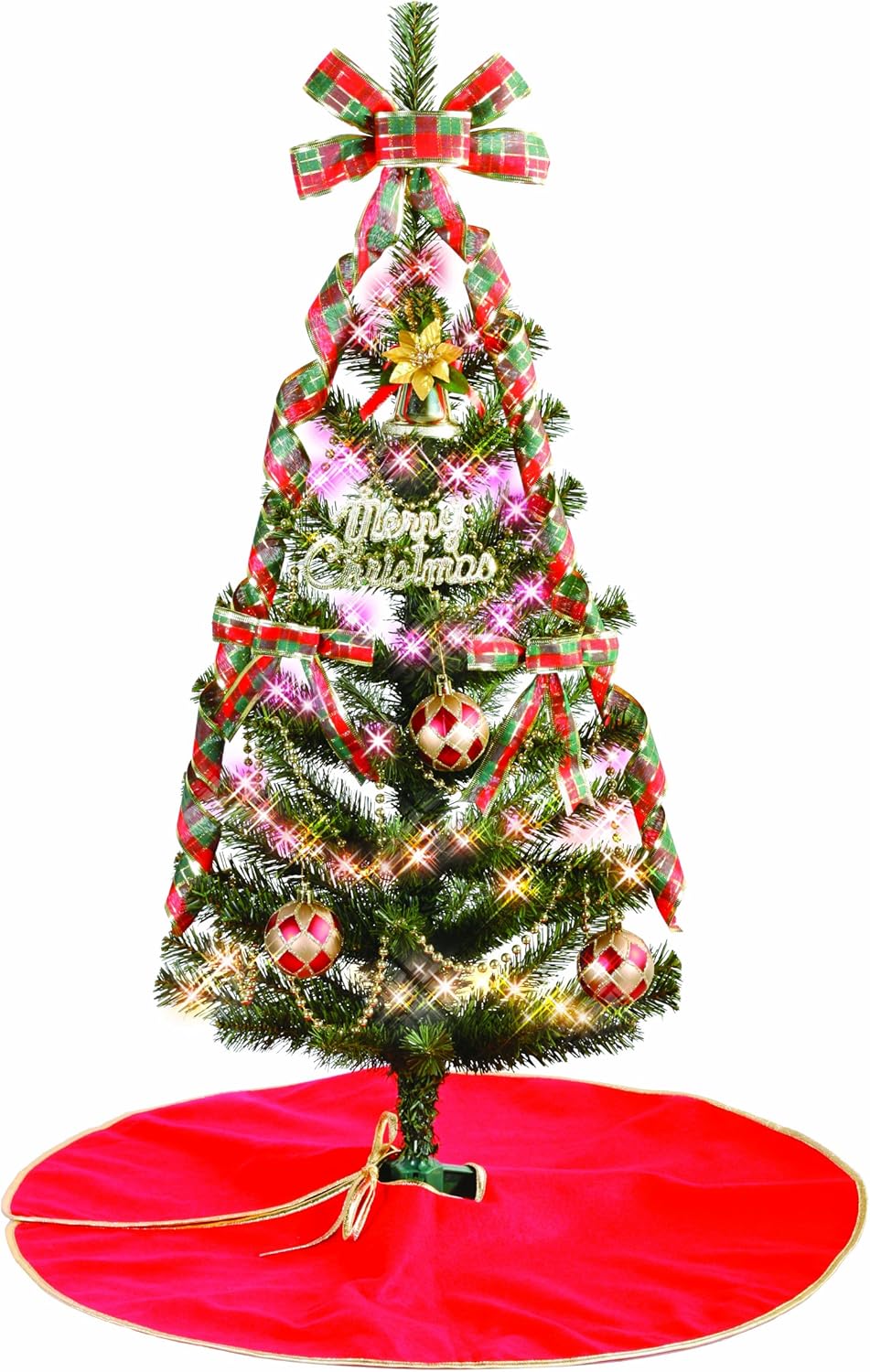 Amazon ツリーセット チェックリボン90cm クリスマスツリー おもちゃ