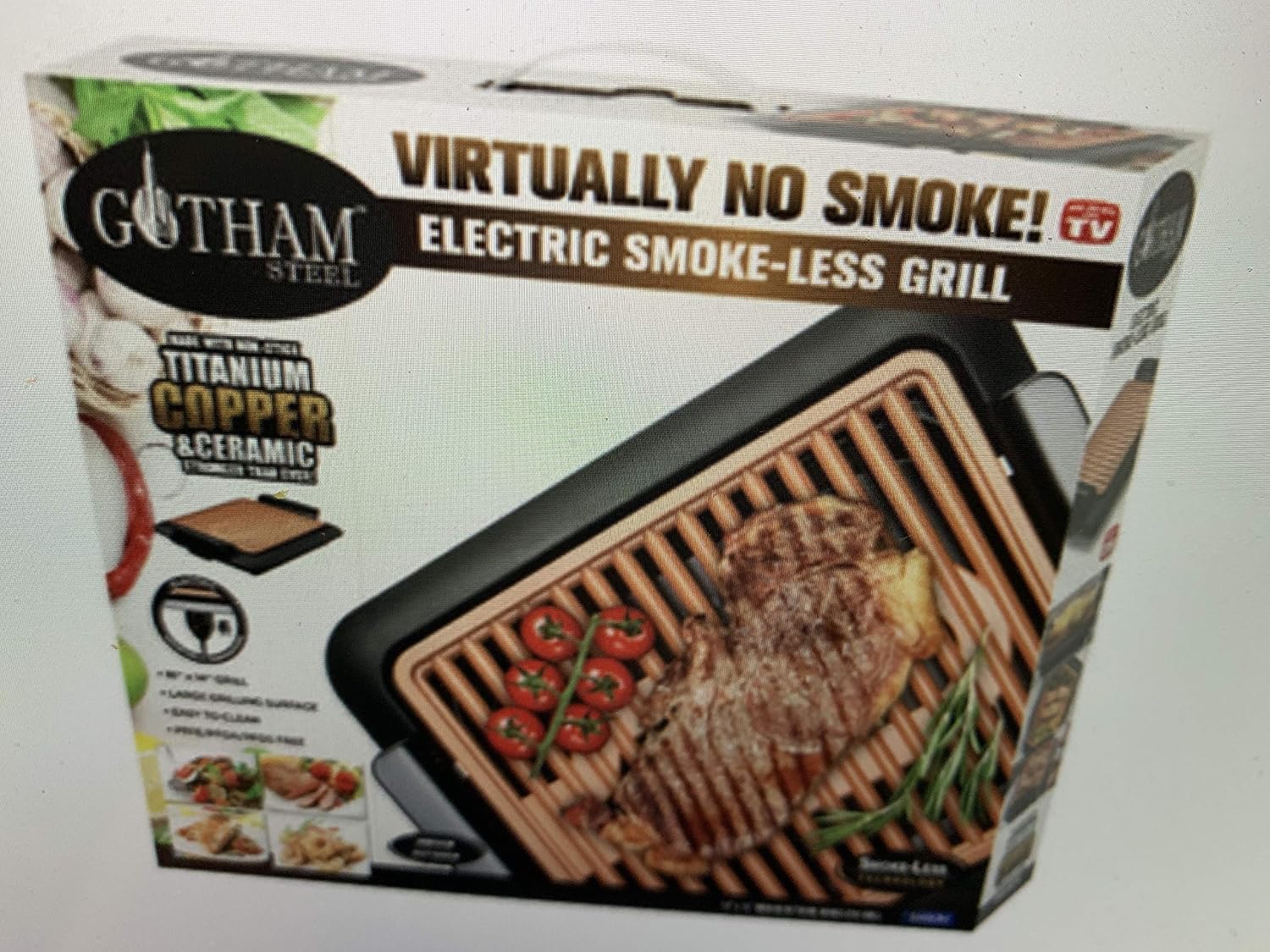 review GS Technologies Non-Stick Electric Smoke-Less Grill