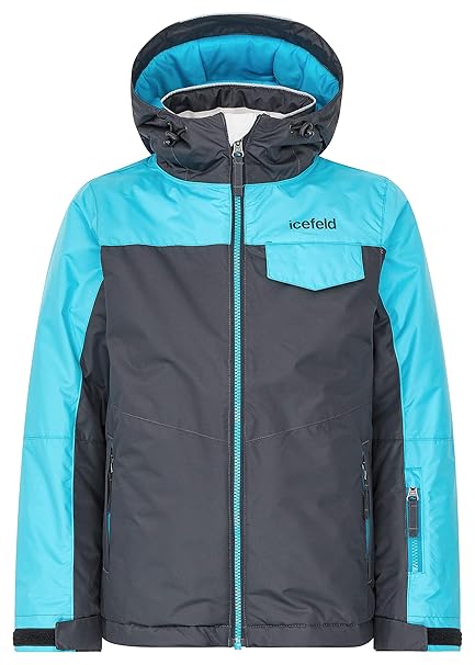 icefeld Kinder Winterjacke/Skijacke mit Kapuze, wasserdicht und Winddicht für Mädchen und Jungen