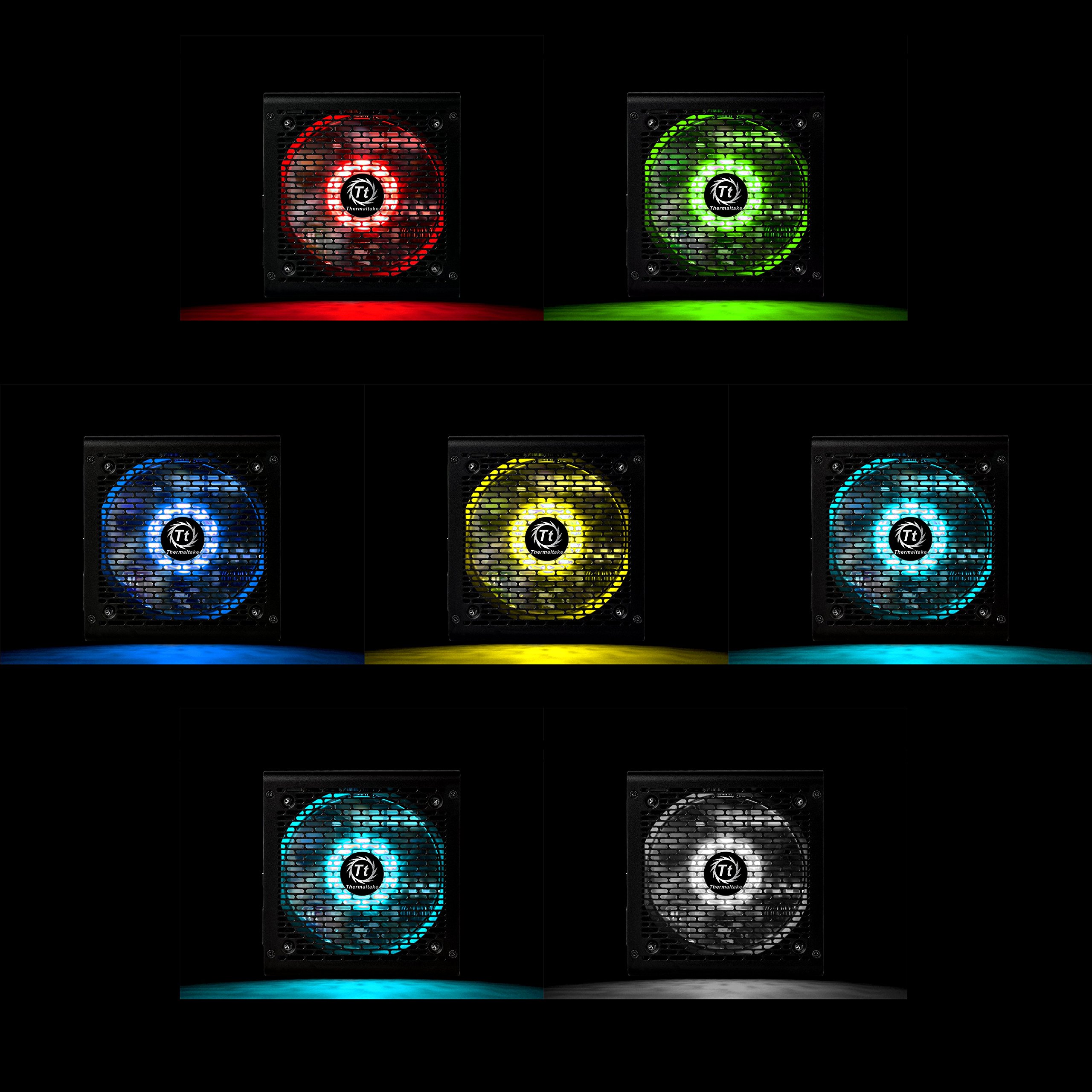 Thermaltake Smart RGB 700W 80+ 256-Color RGB Fan ATX 12V 2.3 Kaby Lake Ready Power Supply 5 Yr Warranty Power Supply PS-SPR-0700NHFAWU-1