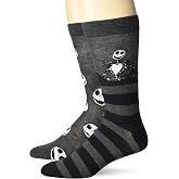 Disney Nightmare Before Christmas Men's 2 Pack Crew Socks