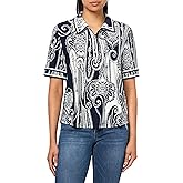 Nautica Womens Short Sleeve Knit Paisley Print Collared Polo