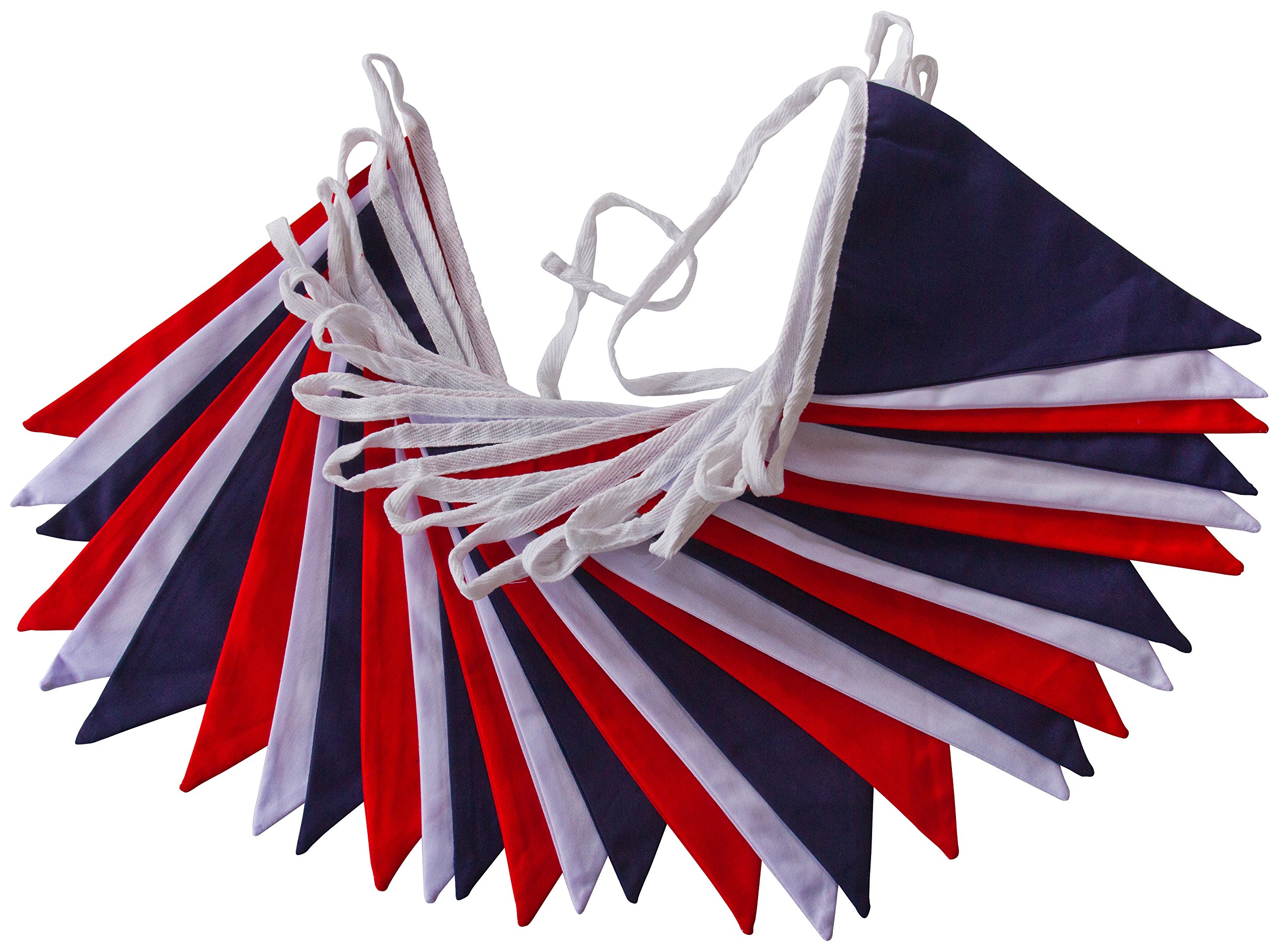 Red White and Blue Bunting - 10m double Sided Bunting
