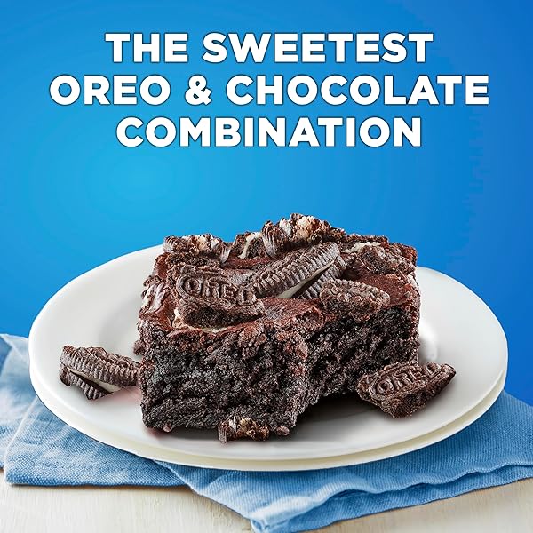 BETTY CROCKER OREO BROWNIE MIX, OREO BROWNIE MIX TOPPED WITH OREO COOKIE PIECES, 13.6 OZ
