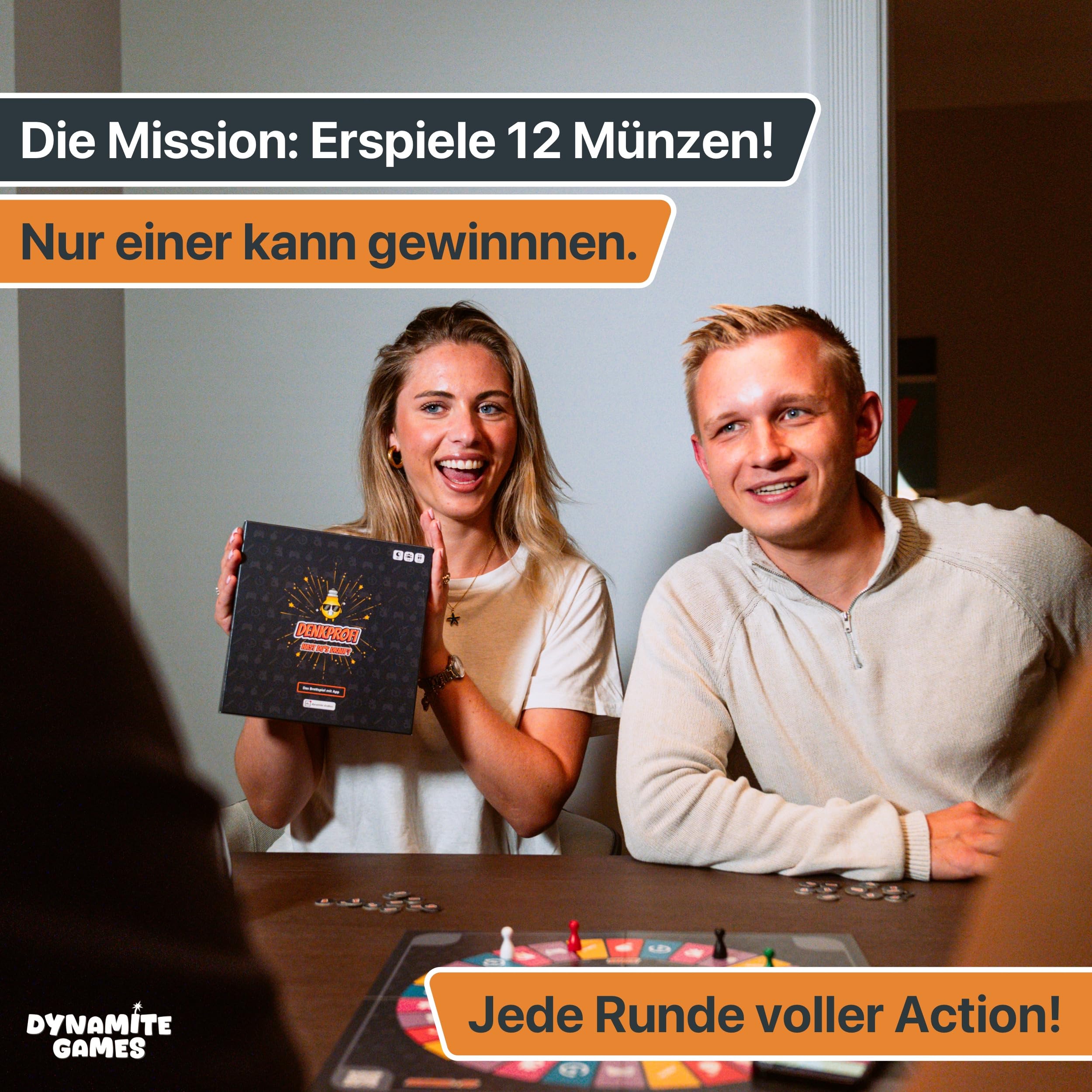 Denkprofi – Das Brettspiel mit App, interaktives Quiz-, Wissens- und Familienspiel, Gesellschaftsspiel für 3-6 Personen - Partyspiel mit Minispielen 7