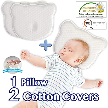 Amazon Com Flat Head Shaping Baby Pillow 2 Washable