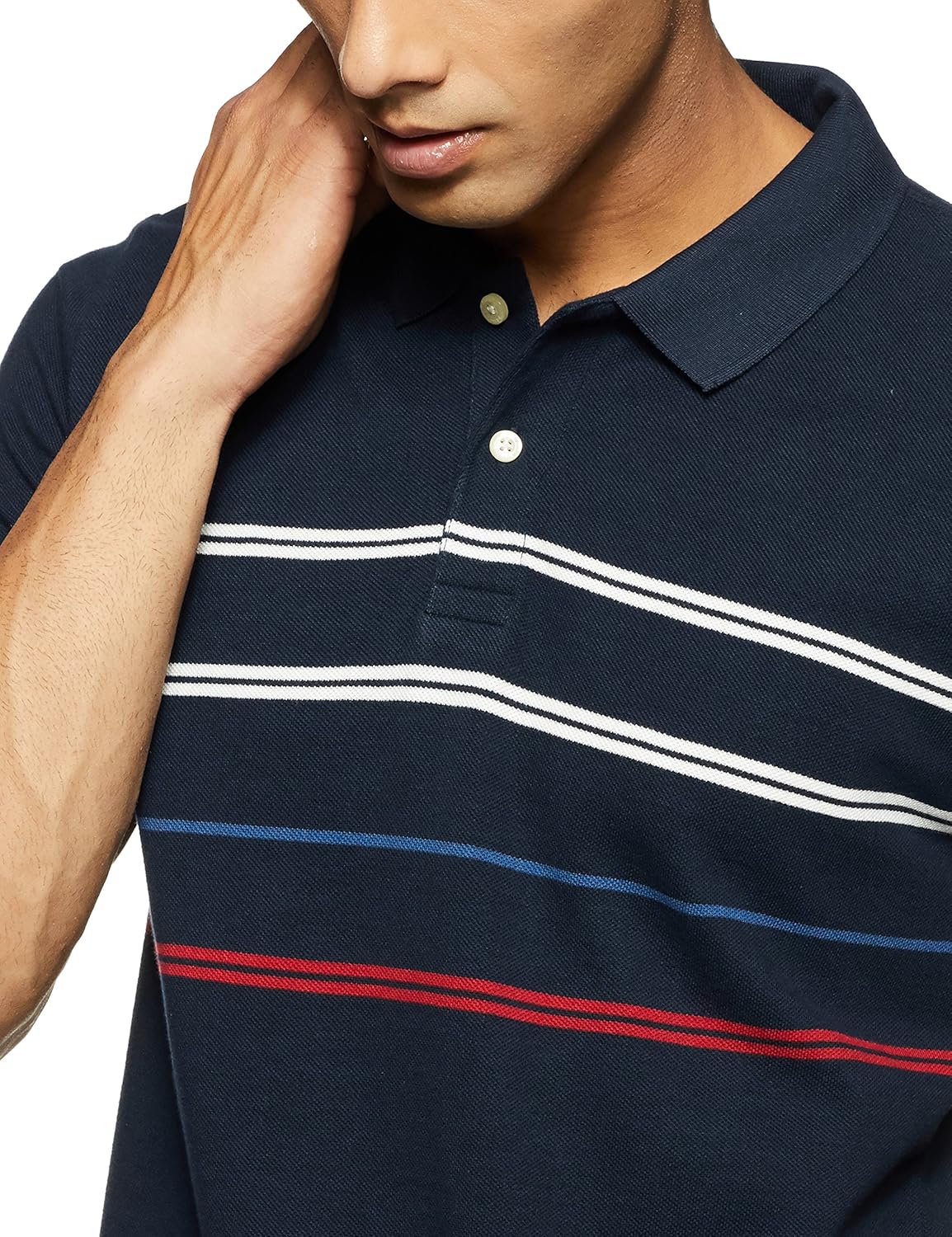 arrow sports men's striped regular fit t-shirt