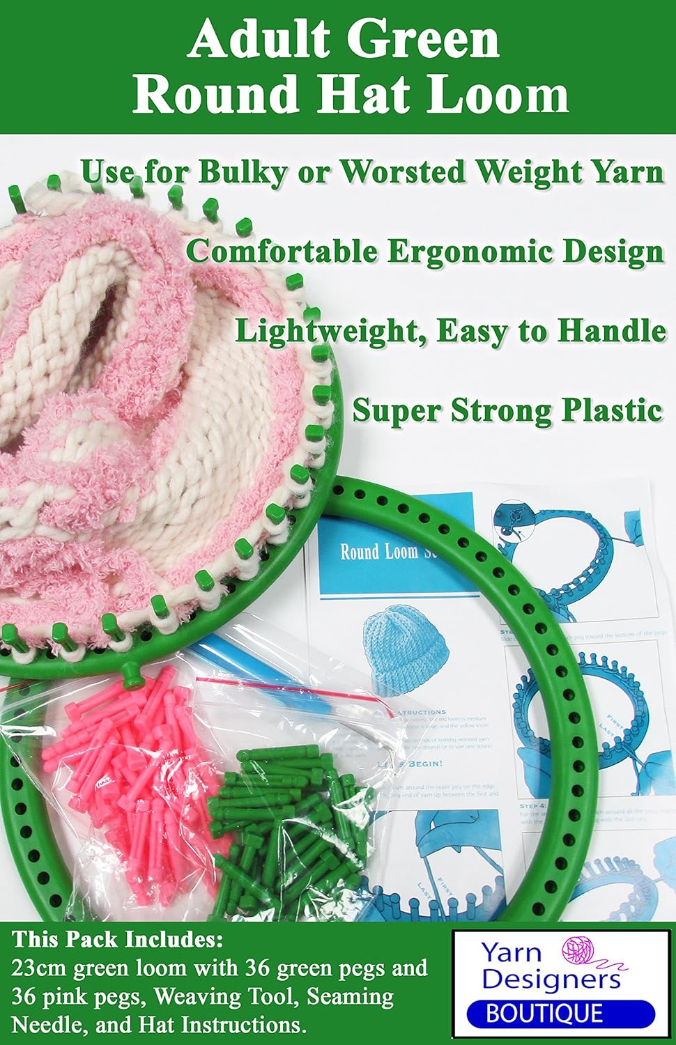 how to knit a hat on the round