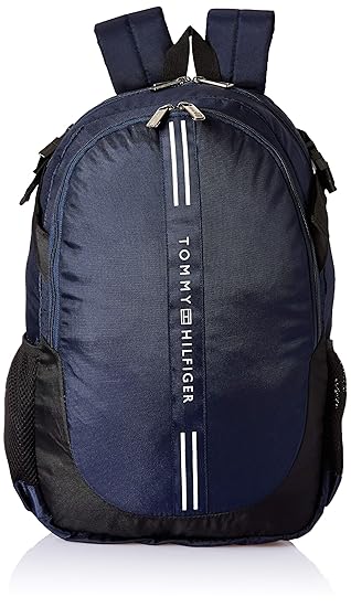 Tommy Hilfiger Muster Polyester 23 Ltrs Navy Laptop Bag (8903496091496)