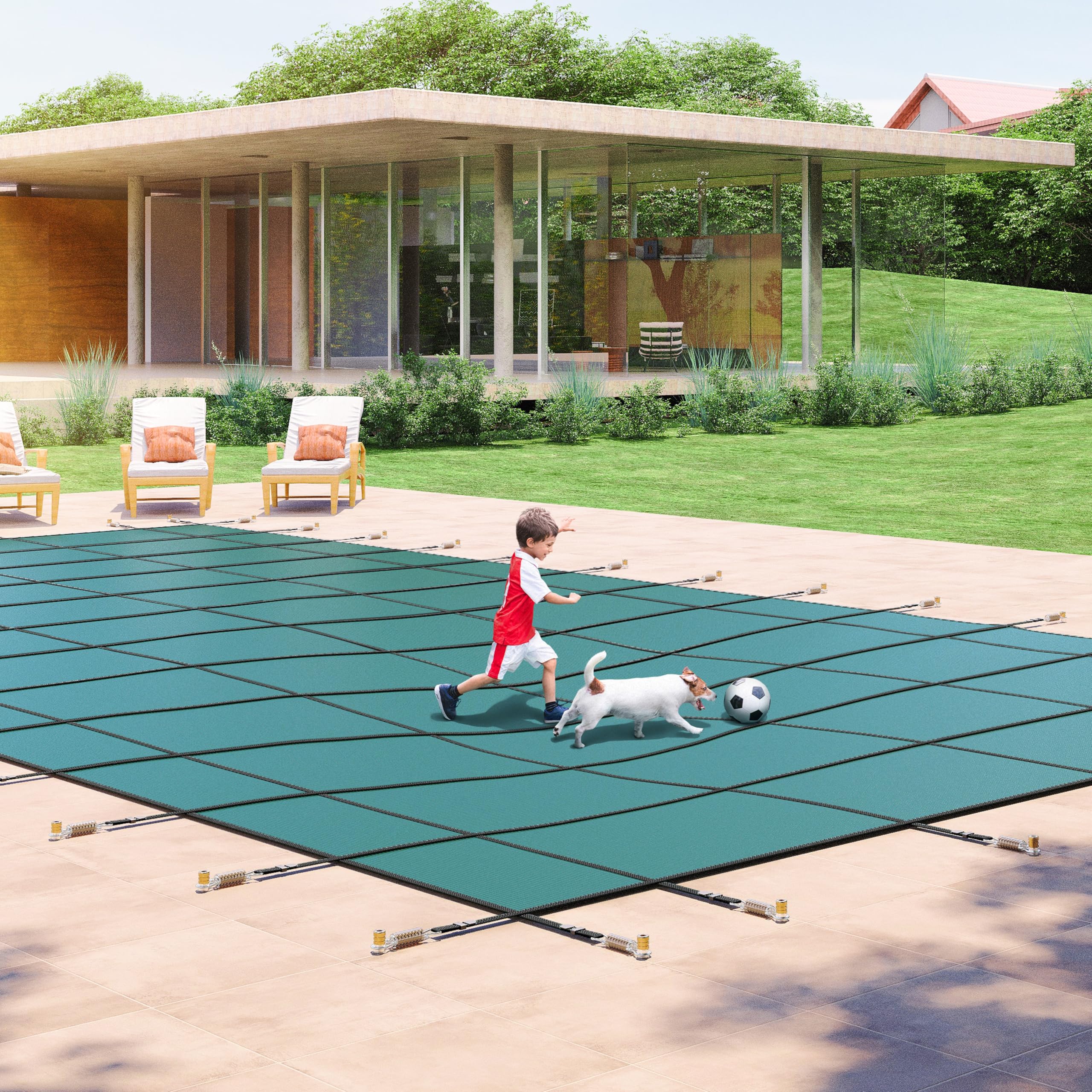 Photo 1 of ***USED***
Yankee Pool Safety Inground Pool Cover -20x40 Ft Safety Pool Cover w/Anchors, Full Set 
Installation Tools, Ultra-Dense UL Classified to ASTM F1346, Weather-Resistant Pool Covers for Inground Pools.1055832836
1055832836
