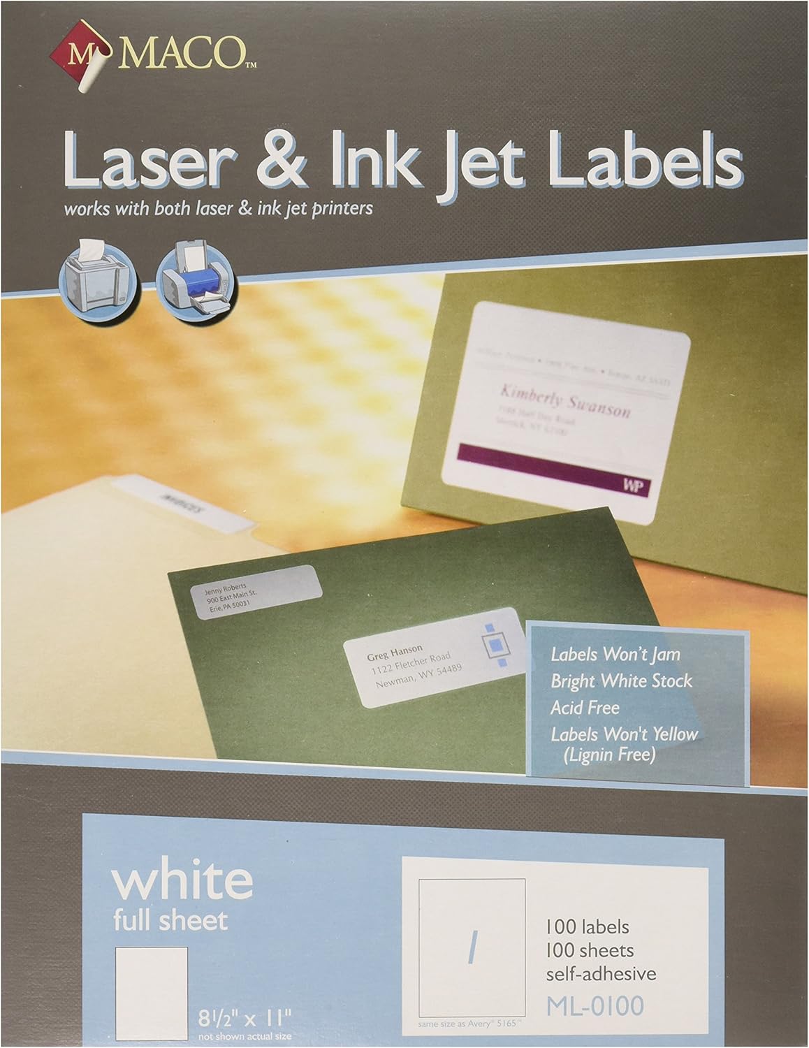 maco laser and inkjet labels