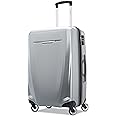 Samsonite Winfield 3 DLX Hardside Expandable Luggage with Spinners, Silver, Checked-Medium 25-Inch