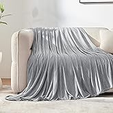 SLEEP ZONE Nanotex Cooling Blanket for Hot Sleepers, Double-Sided Cold Blanket King Size for Bed, Lightweight Summer Blankets for Sleeping (Grey, 90''x108'')