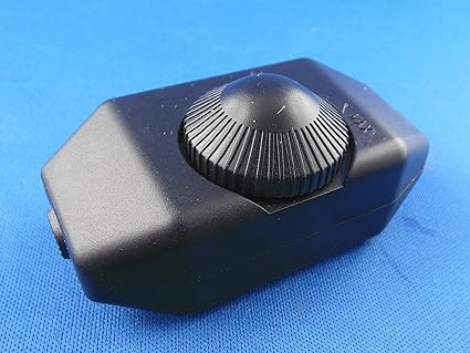 Schnur Dimmer für Glühlampen Halogen und Niedervolthalogenlampen, 250VAC 40-100W, Schwarz
