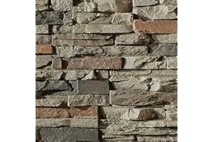 AZ Faux High-Density Polyurethane Faux Stone Wall Covering Panels for Interior and Exterior Decor | Stacked Stone Siding Panel | Sedona | 8" L x 8" H | Sample Size | Cambridge Gray