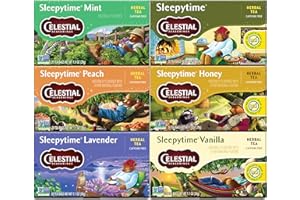 Celestial Seasonings Sleepytime Herbal Tea, Variety Pack - Caffeine Free Sleep Tea, 20 Tea Bags Per Box (Pack of 6)