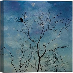 SIGNWIN Canvas Wall Art A Bird Perch on...