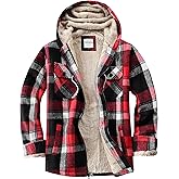 WINDFIT Women's Full Zip Fleece Flannel Jacket Plaid Sherpa Lined Jacket for Women