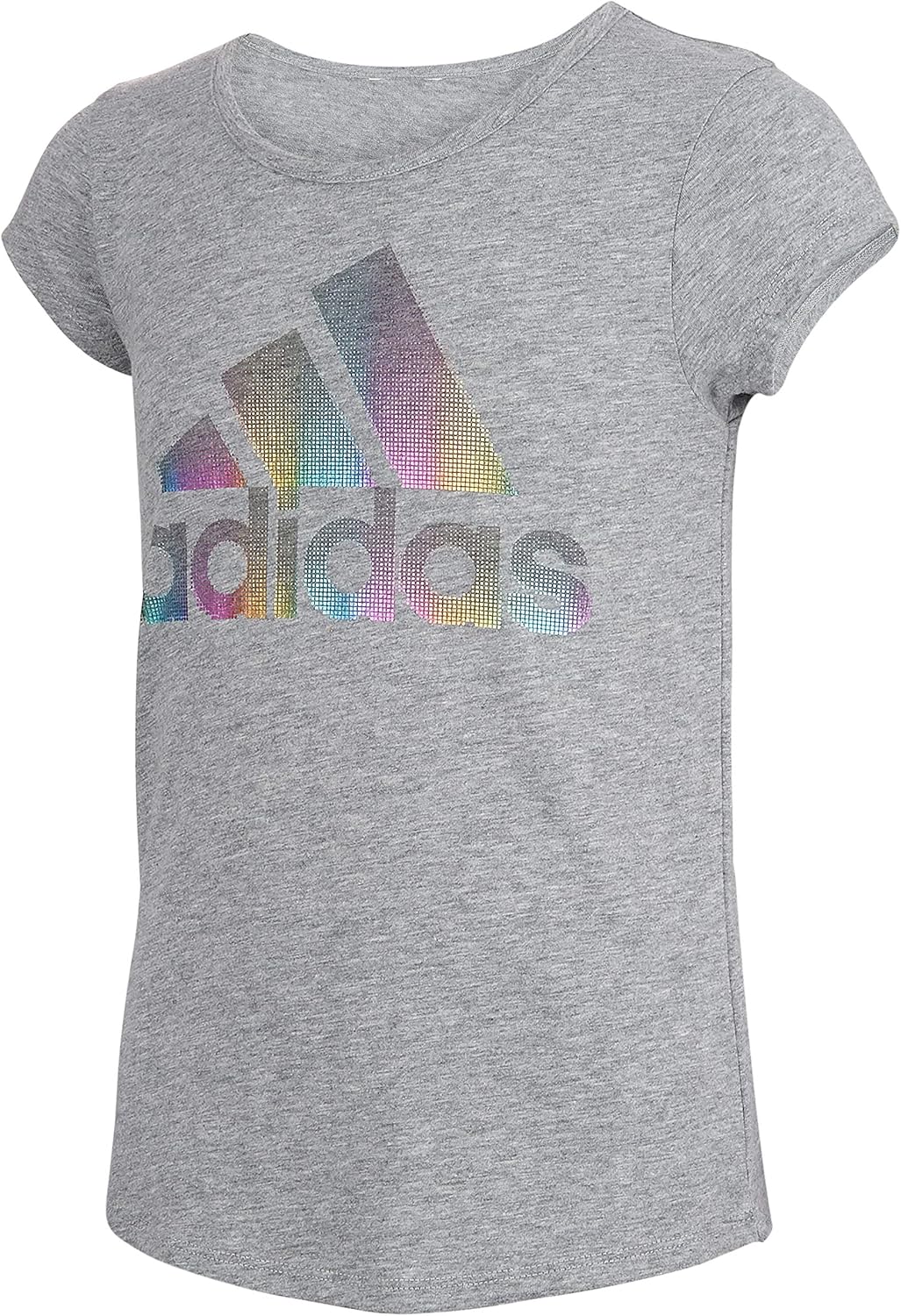 adidas Girls' Short Sleeve Scoop Neck Tee T-Shirt: Clothing
