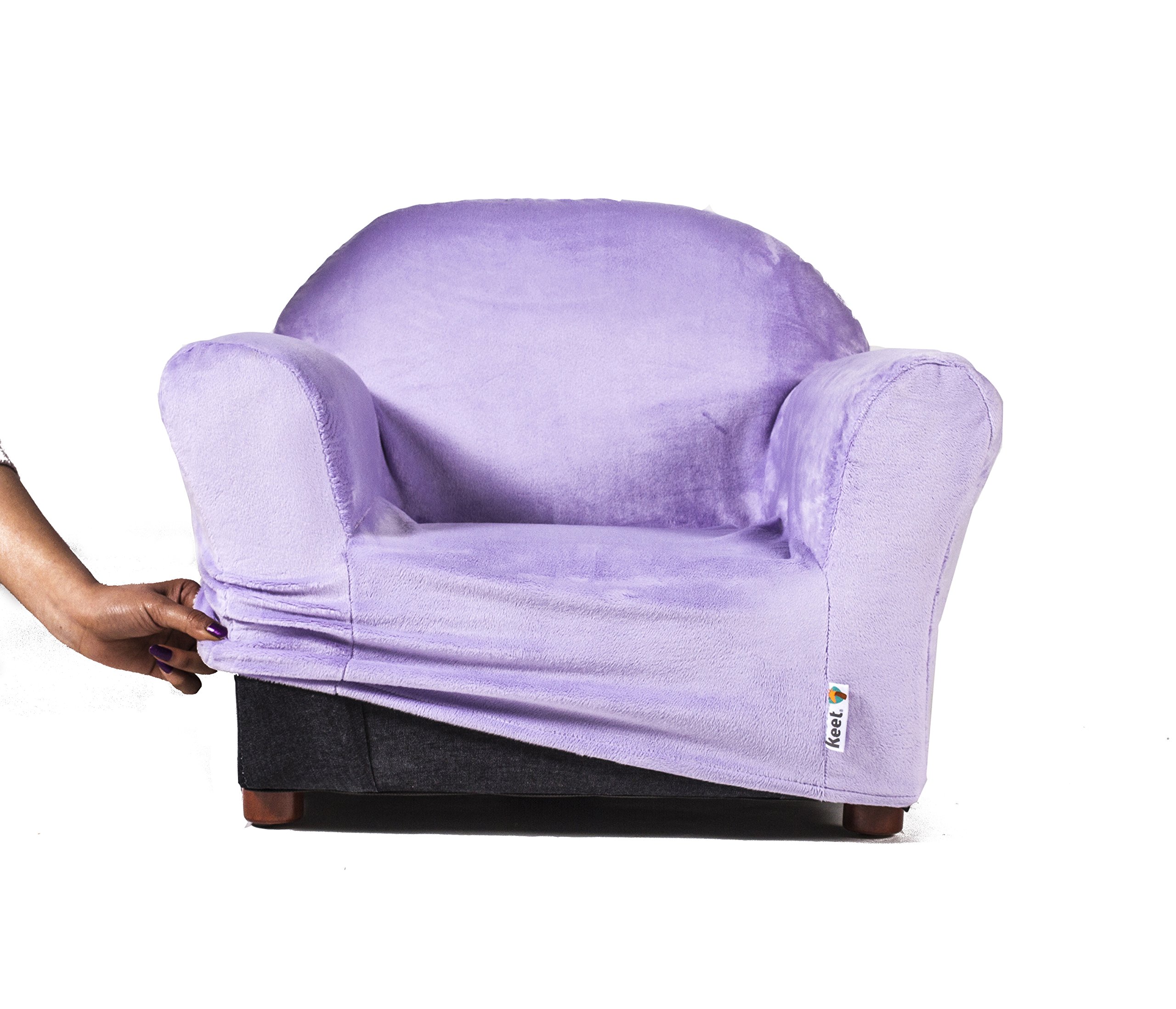 KEET Roundy Rocking Kid's Chair Gingham, Pink Baby