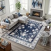 YUIlili 8x10 Area Rug for Living Room Vintage Boho Washable Non-Slip Soft Home Deco Carpet for Bedroom, Dining Room Skandi, B