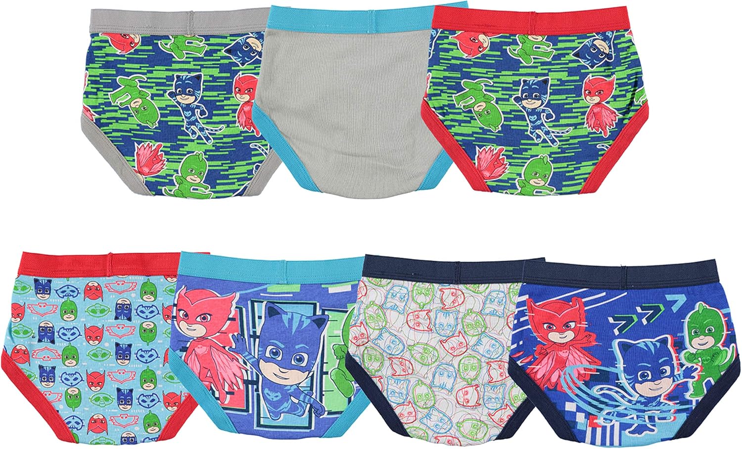 PJ Masks Boys' 7-Pack Brief Underwear: Clothing