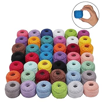 Kurtzy Crochet Thread 42 PCS Cotton Thread Balls