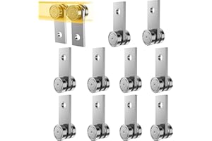 HZG 2 Wheel Trolley Assembly Rollers, Two Bearing Trolley Assembly for 1-5/8" Wide and All 1-5/8" or Taller Strut Channel, Trolley Roller Garage Pulley System Hoist System(10 Sets)