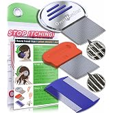 OWNHEALER Professional Lice Comb Kit - for Lice, Nits, and Dandruff Removal. Quick Results for Head Lice Treatment - Suitable for All Hair Types. Peine para piojos y liendres.
