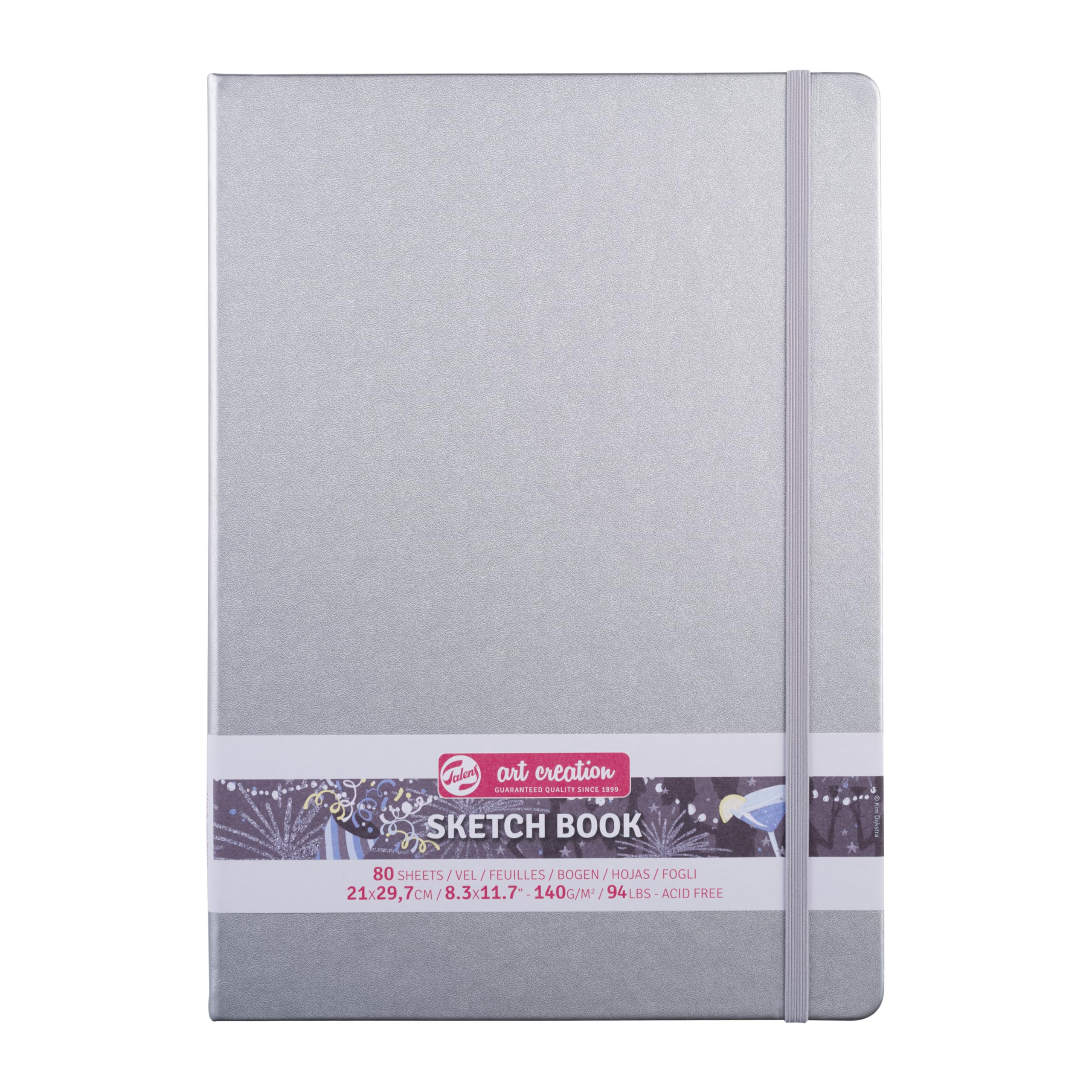 Talens Art Creation Sketchbook 80 Sheets, 21 cm x 30 cm, Shiny Silver