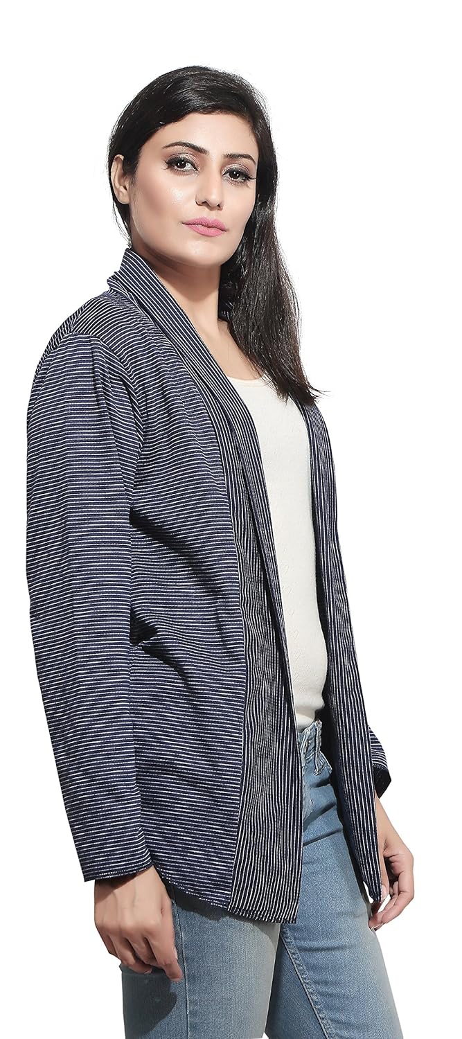 bfly women's fleece shrugs (blue)