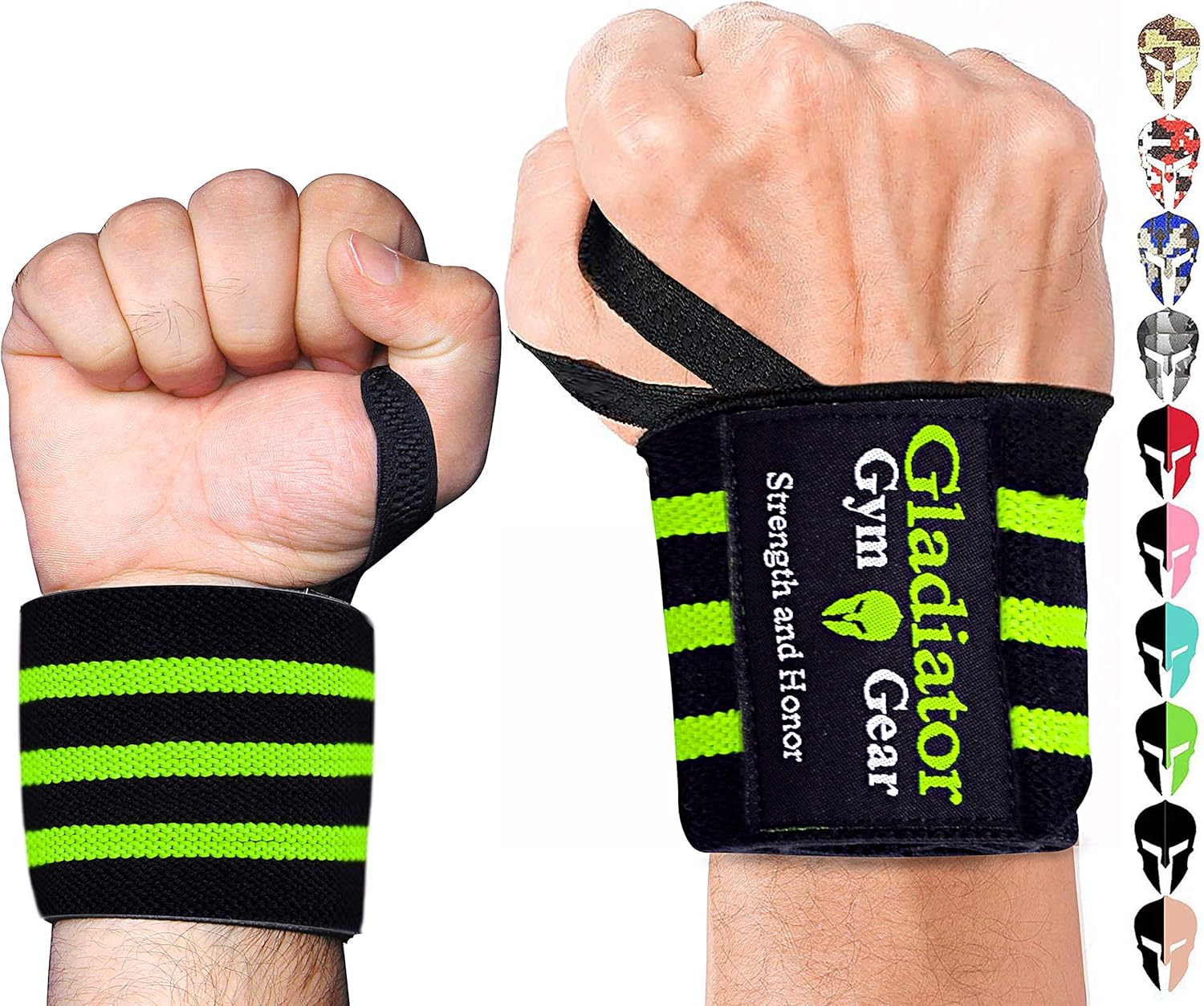 Wrist Wraps For Weightlifting Wrist Support For Workouts. 18 Inch Wrist Straps For Weight Lifting. Weight Lifting Wrist Wraps For Men & Women. Wrist Bands For Working Out For Wrist Compression. (Lime): Sports & Outdoors