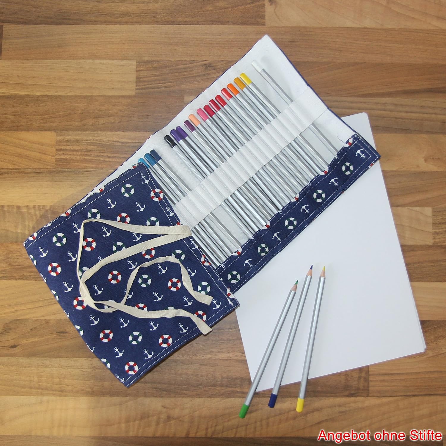 Roll-up Pencil Case for Coloured Pencils, Pencil Case, Pens Roll Pencil Case for Roll-up, Pencil Case Roll - Image 3