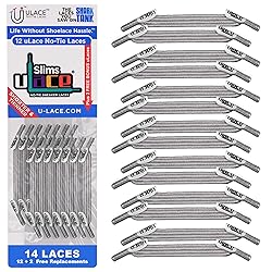 uLace Slims No-Tie Shoelaces - Elastic Shoe Laces