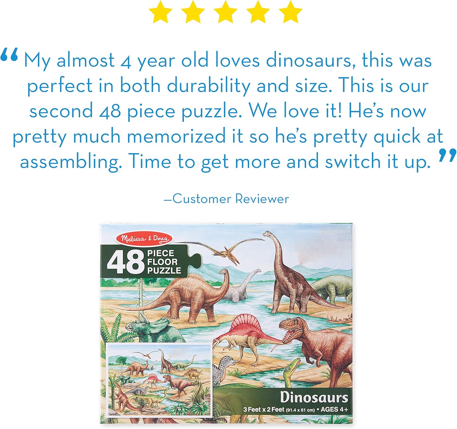 melissa and doug dinosaur puzzle 4 in 1