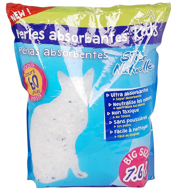 Kats Anti Bacterial Silica Crystal Cat Litter 7.6L, 3.4KG of Natural