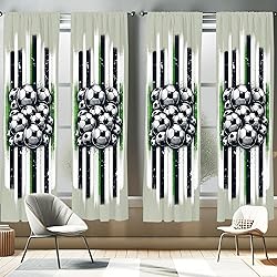 Ambesonne Soccer Window Curtains Pack of