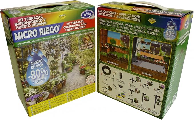 S&M 545009 Kit Completo de microriego por Goteo para 20 Macetas ...