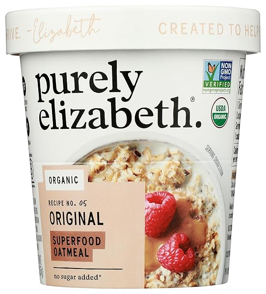 PURELY ELIZABETH ORGANIC ORIGINAL SUPERFOOD OATMEAL CUP, 2 OZ