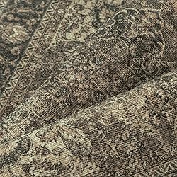 WondRg 4x6 Washable Brown Vintage Area Rug for