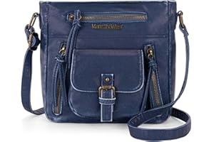 Montana West Crossbody Bag for Women Soft Washed Leather Multi Pocket Shoulder Purses