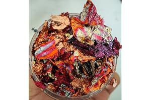 JINRUISI Gilding Flakes Variegated Gold Foils Leaf Flakes Gilding Craft Paper Decoration Art Supplies (Autumn Leaves)