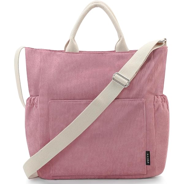 Ghsiuly Corduroy Tote Bag – Large Women's Shoulder Bag With Multiple Pockets, Crossbody Satchel For Work & Daily Use (13.7x5.9x13.7 In) - View #11