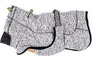 Wilderdog Fleece Dog Jacket with Neoprene Neck Gaiter - Medium - Gray