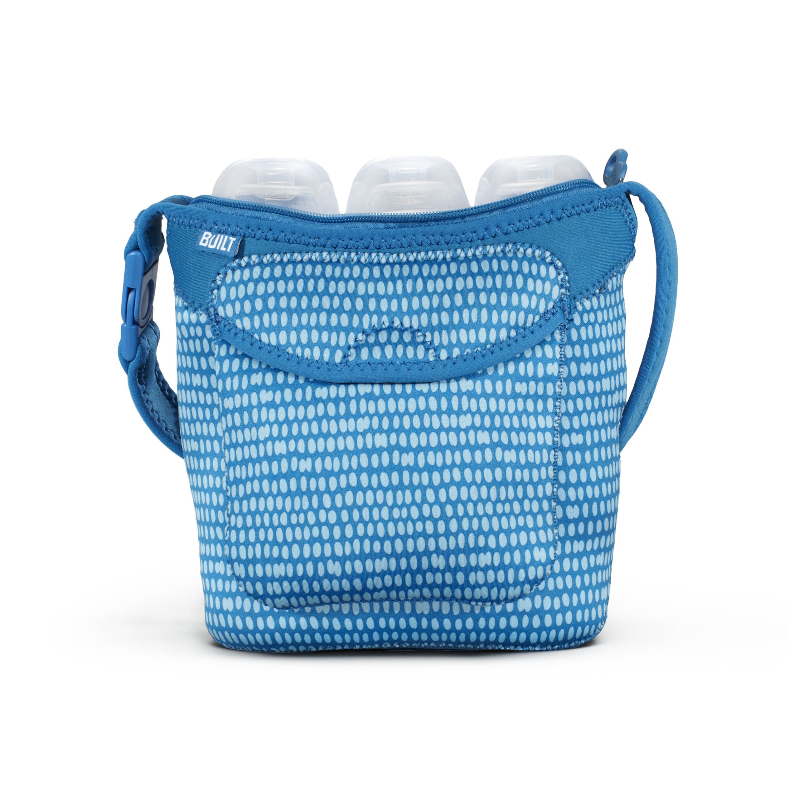 Built NY Three Bottle Tote Dribble Dots (Blue)