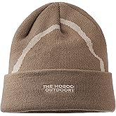 CLAPE Winter Outdoor Beanie, Mountain Jacquard Pattern Double Layer Warm Rolled Cuff Beanie Hat for Cold Weather