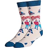 ooohyeah Men's Novelty Crew Socks, City State Gifts Souvenirs, Funny Crazy Silly Casual Socks, Shoe Size 8-13