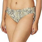 Calvin Klein Women's Side Shirred Bikini Swimsuit Bottom, Brown, Medium